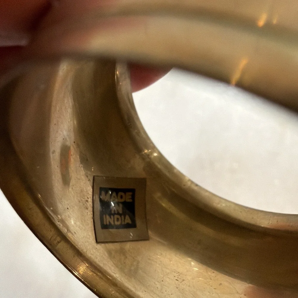 Set Of 8 Vintage BRASS NAPKIN Rings SMOOTH 1
